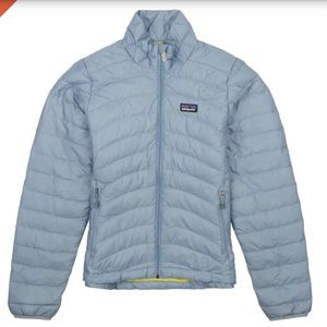 Patagonia women’s down sweater in Leaden Blue Small